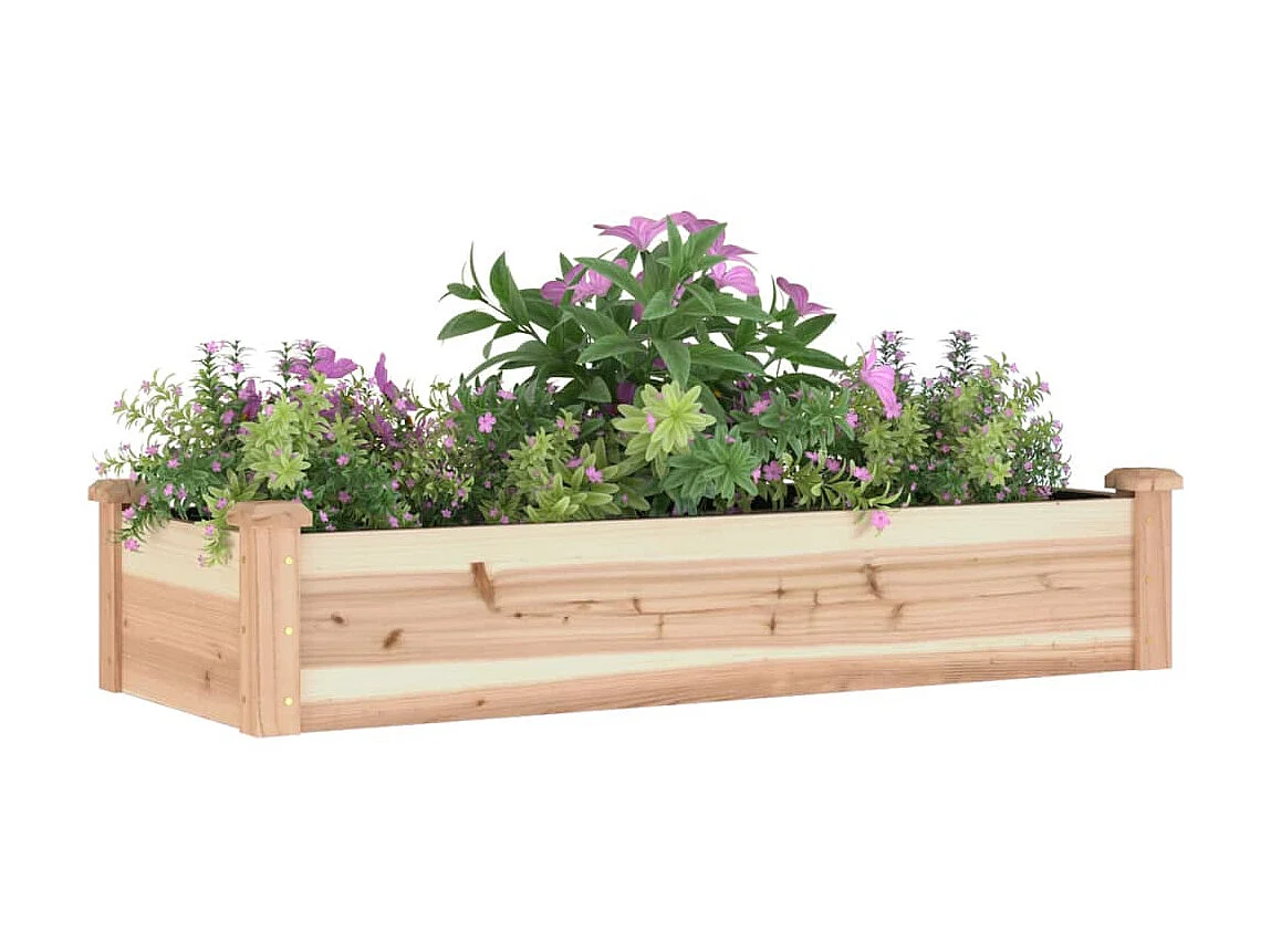 Jardinera arriate con forro madera maciza abeto 120x45x25 cm ES76974