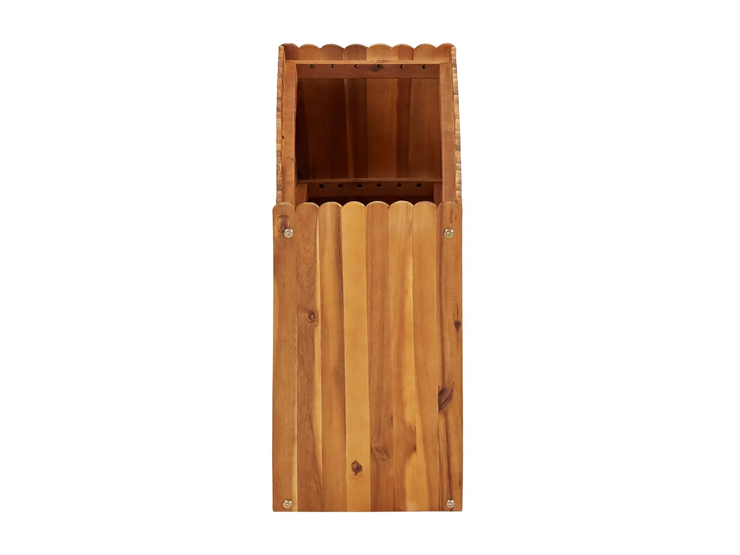 Jardinera de madera maciza de acacia 100x30x50 cm ES53170