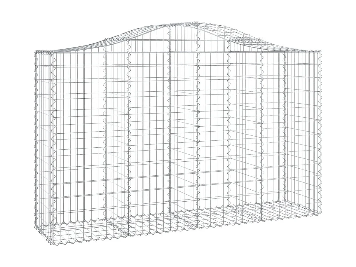 Panier de gabions arqué 200x50x120/140 cm Fer galvanisé WVGQ2694