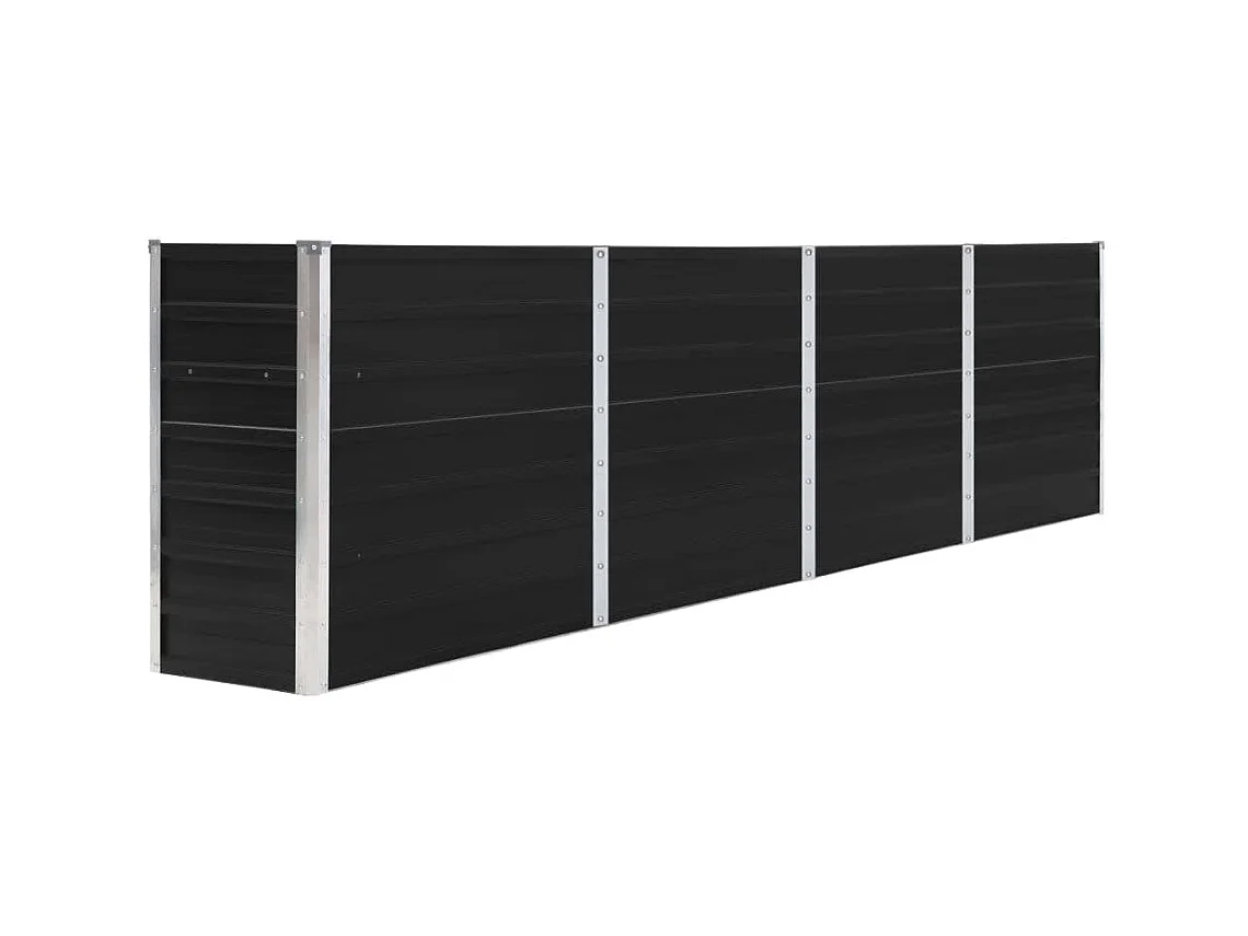 Jardinière 320x40x77 cm Acier galvanisé Anthracite BE6060