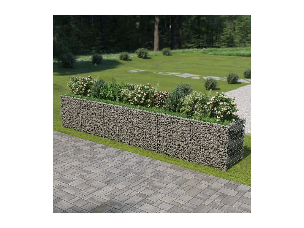 Lit surélevé à gabion Acier galvanisé 540x90x100 cm WVGQ8844