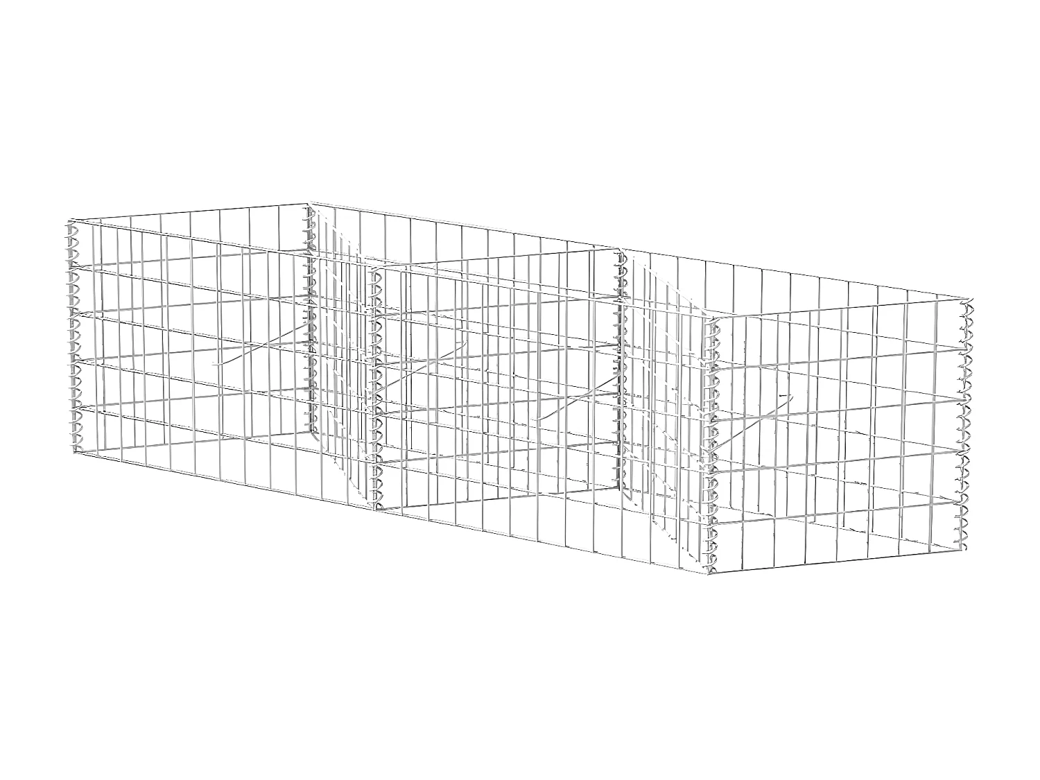 Cesto gabião aço galvanizado 120x30x50 cm PT815906