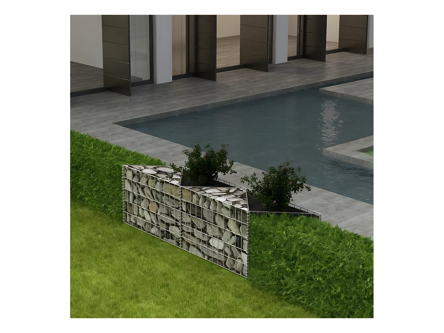 Mur de gabion Acier galvanisé 120x30x50 cm  WVGQ2657