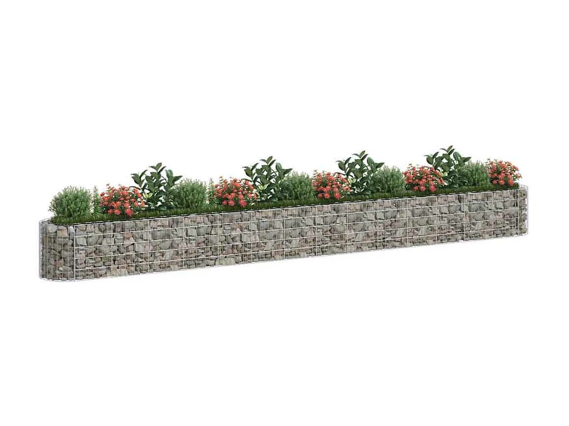 Lit surélevé à gabion Fer galvanisé 540x50x50 cm WVGQ9348