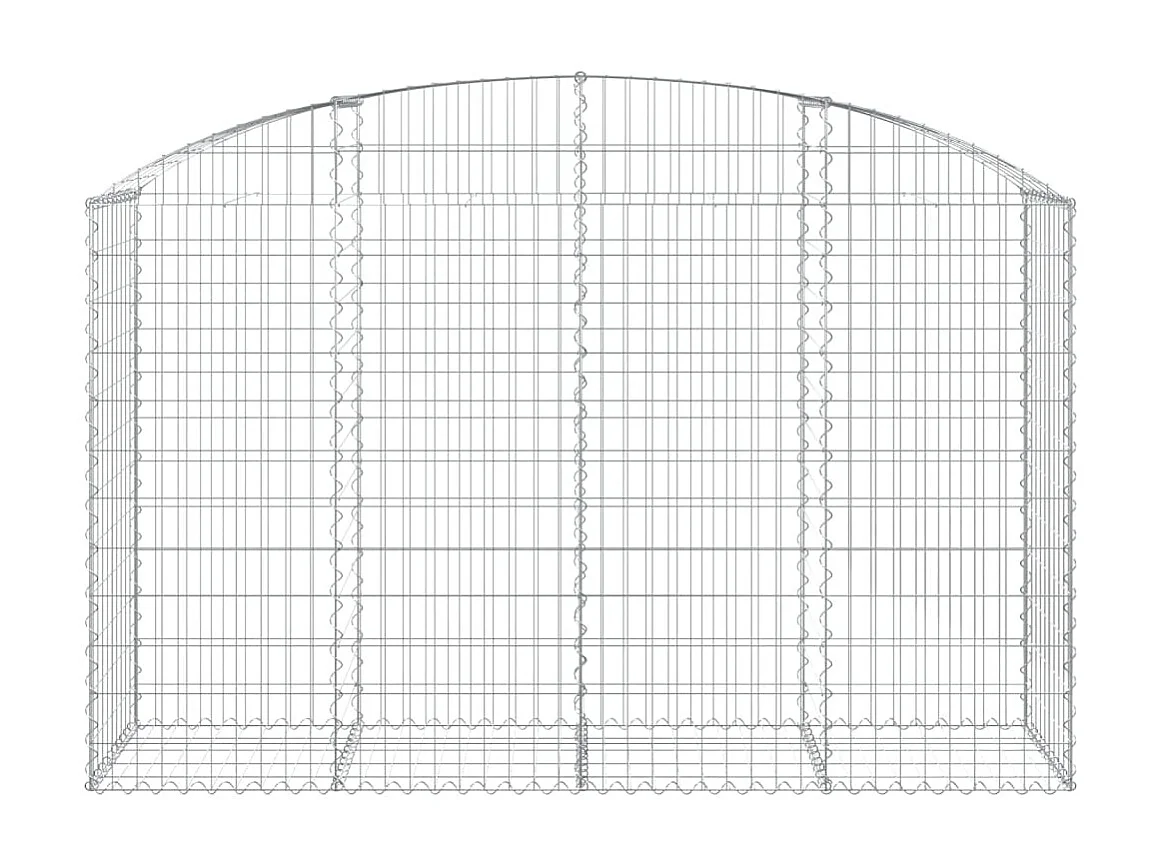 Cesta gaviones forma arco hierro galvanizado 200x50x120/140 cm ES34866