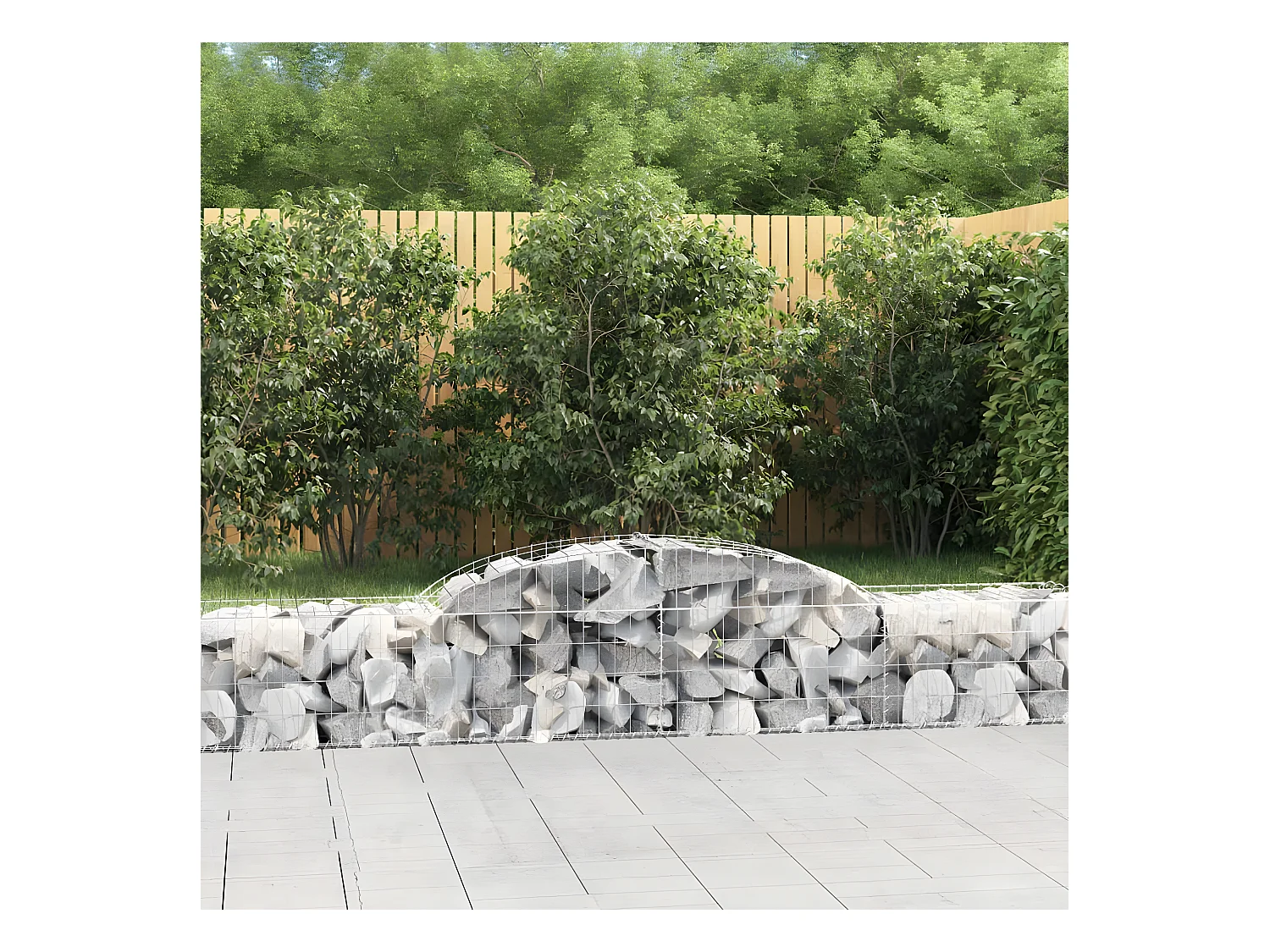 Paniers à gabions arqués 2 pcs 300x50x40/60 cm fer galvanisé WVGQ9690