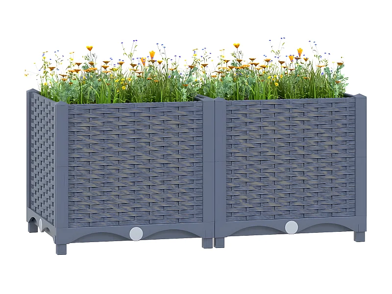 Jardinera polipropileno 80x40x38 cm ES18690