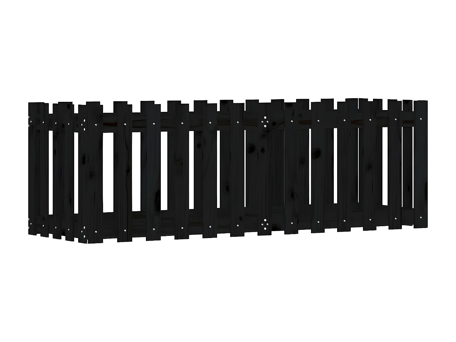 Plantenbak verhoogd hekontwerp 150x50x50 cm grenenhout zwart