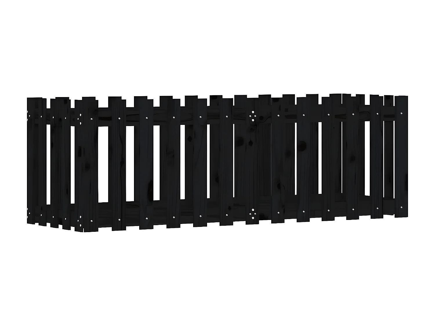 Plantenbak verhoogd hekontwerp 150x50x50 cm grenenhout zwart