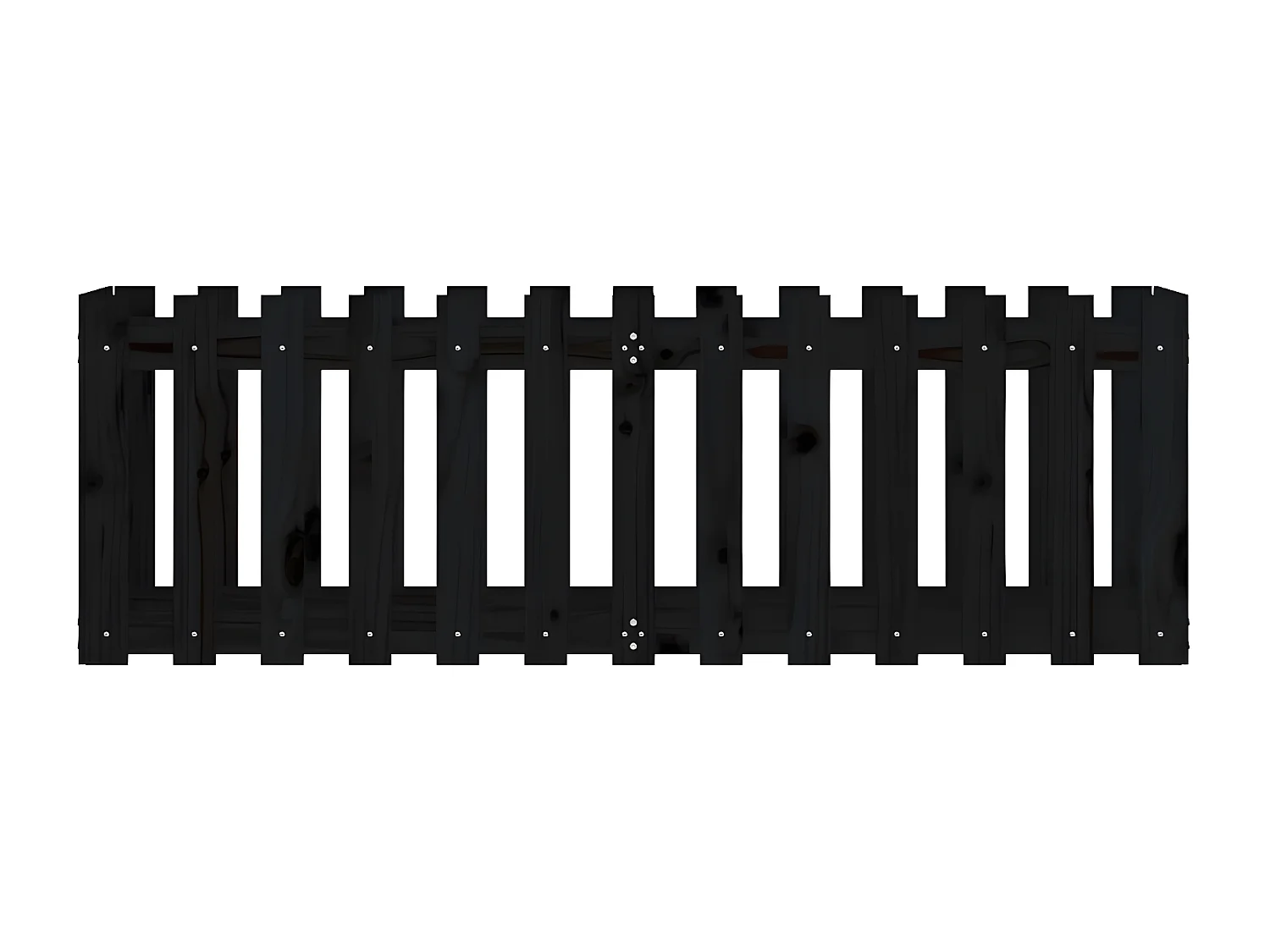 Plantenbak verhoogd hekontwerp 150x50x50 cm grenenhout zwart