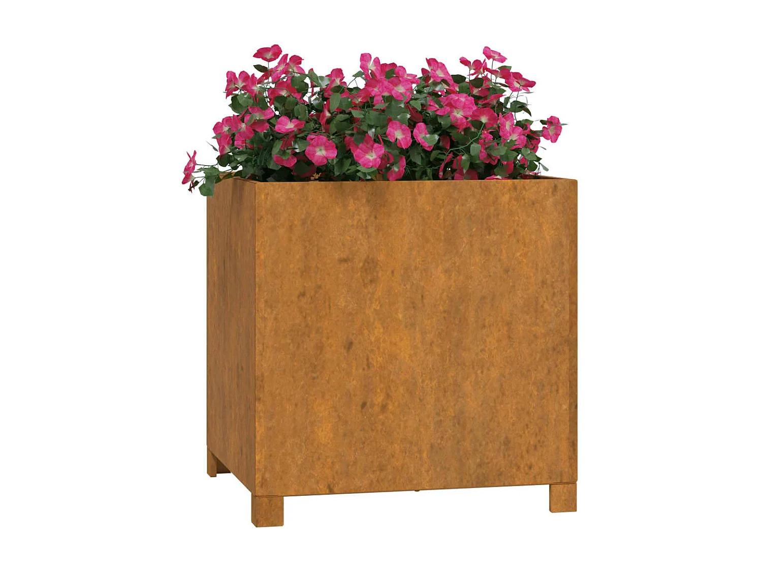 Vaso/floreira c/ pernas 2 pcs 49x47x50cm aço corten enferrujado PT488383