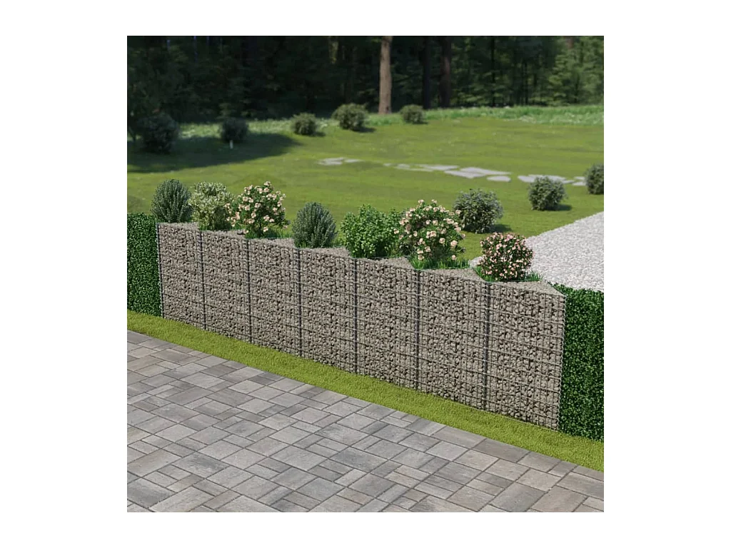 Mur de gabion Acier galvanisé 450 x 30 x 100 cm WVGQ8110