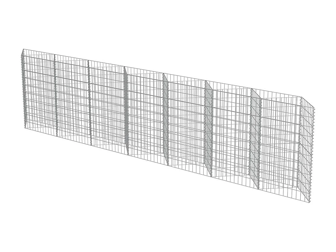 Mur de gabion Acier galvanisé 450 x 30 x 100 cm WVGQ8110