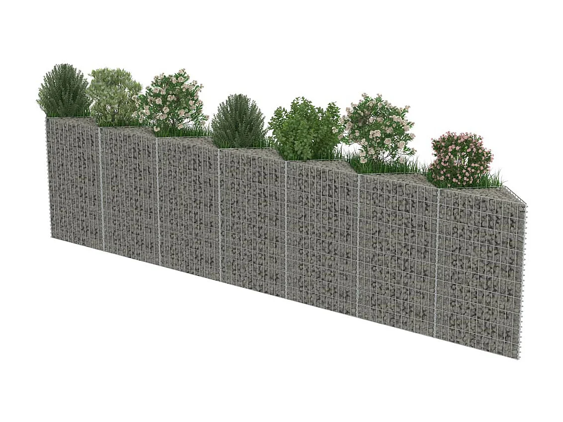 Mur de gabion Acier galvanisé 450 x 30 x 100 cm WVGQ8110