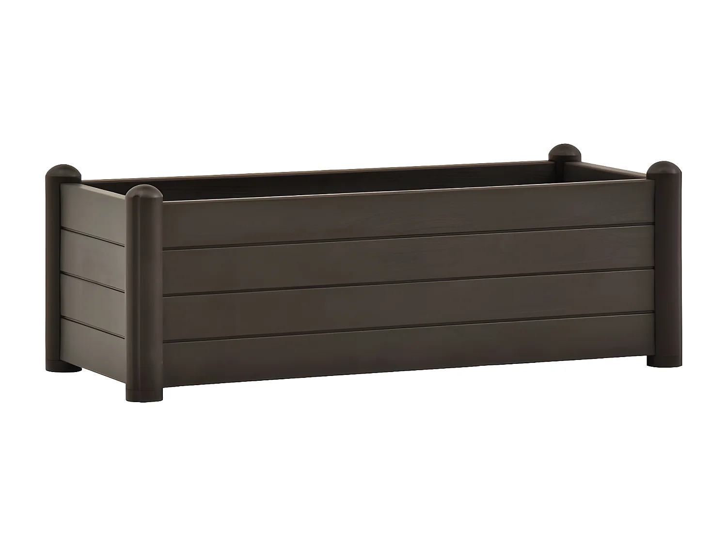 Jardinera elevado de jardín PP color moca 100x43x35 cm ES90586