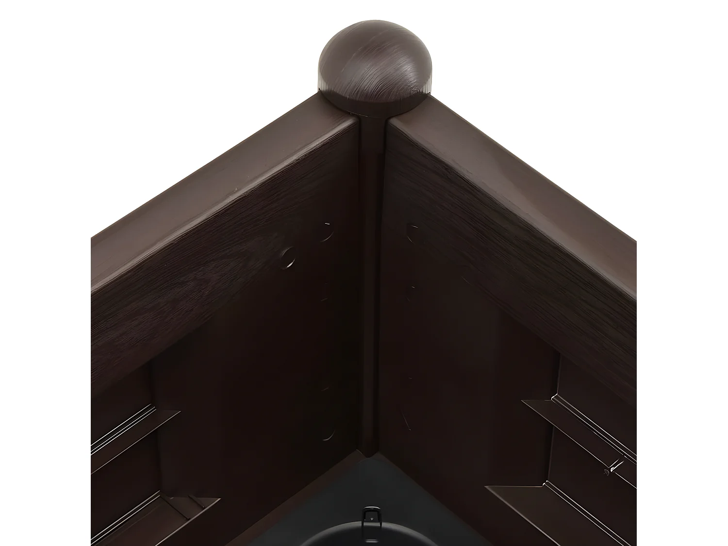 Jardinera elevado de jardín PP color moca 100x43x35 cm ES90586