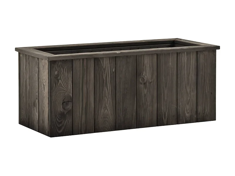 Jardinière Lit surélevé Gris foncé 74x32x30 cm Bois de pin massif WVGQ3413