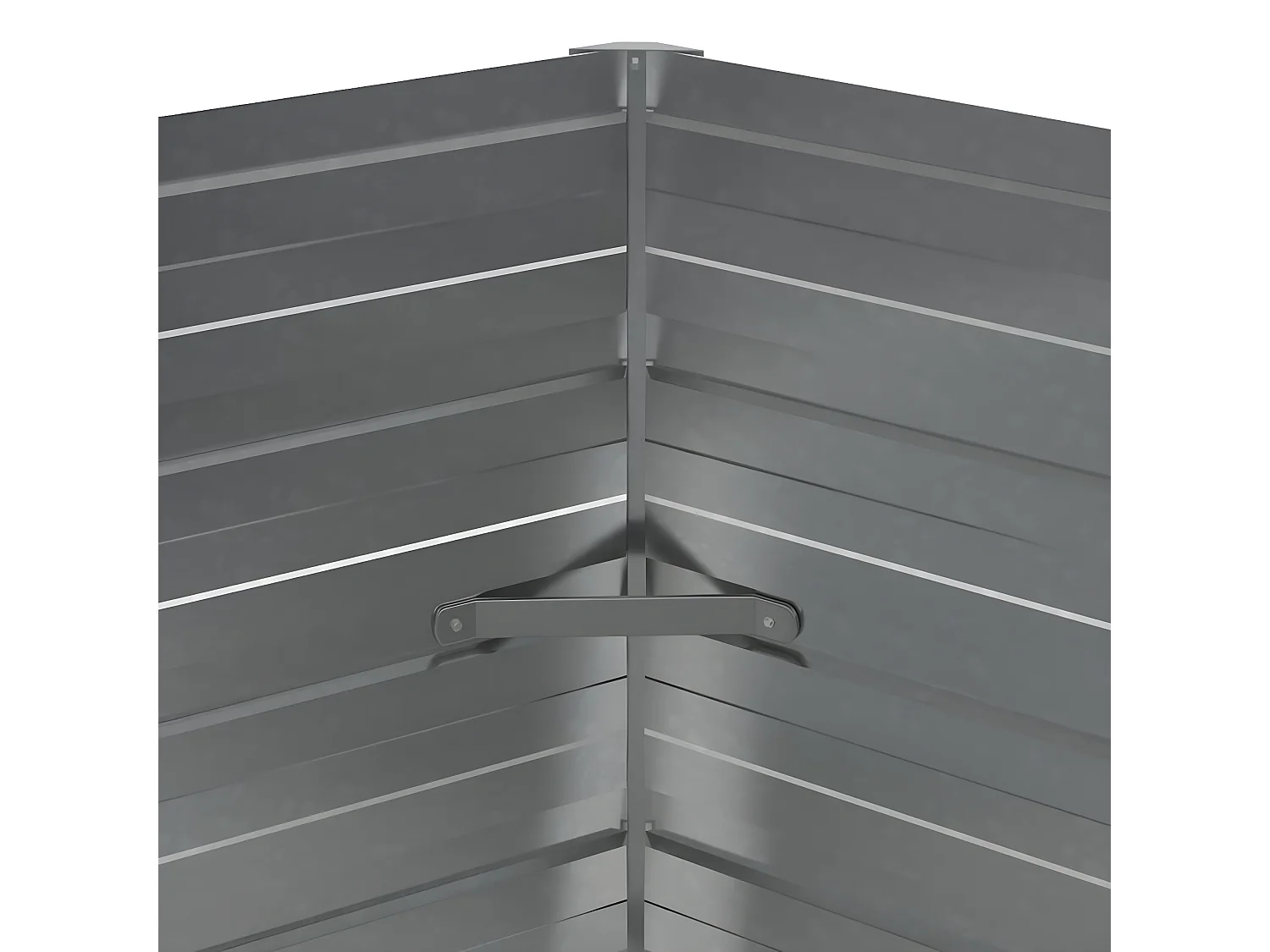 Jardinera de acero galvanizado plateado 129x45 cm ES34893