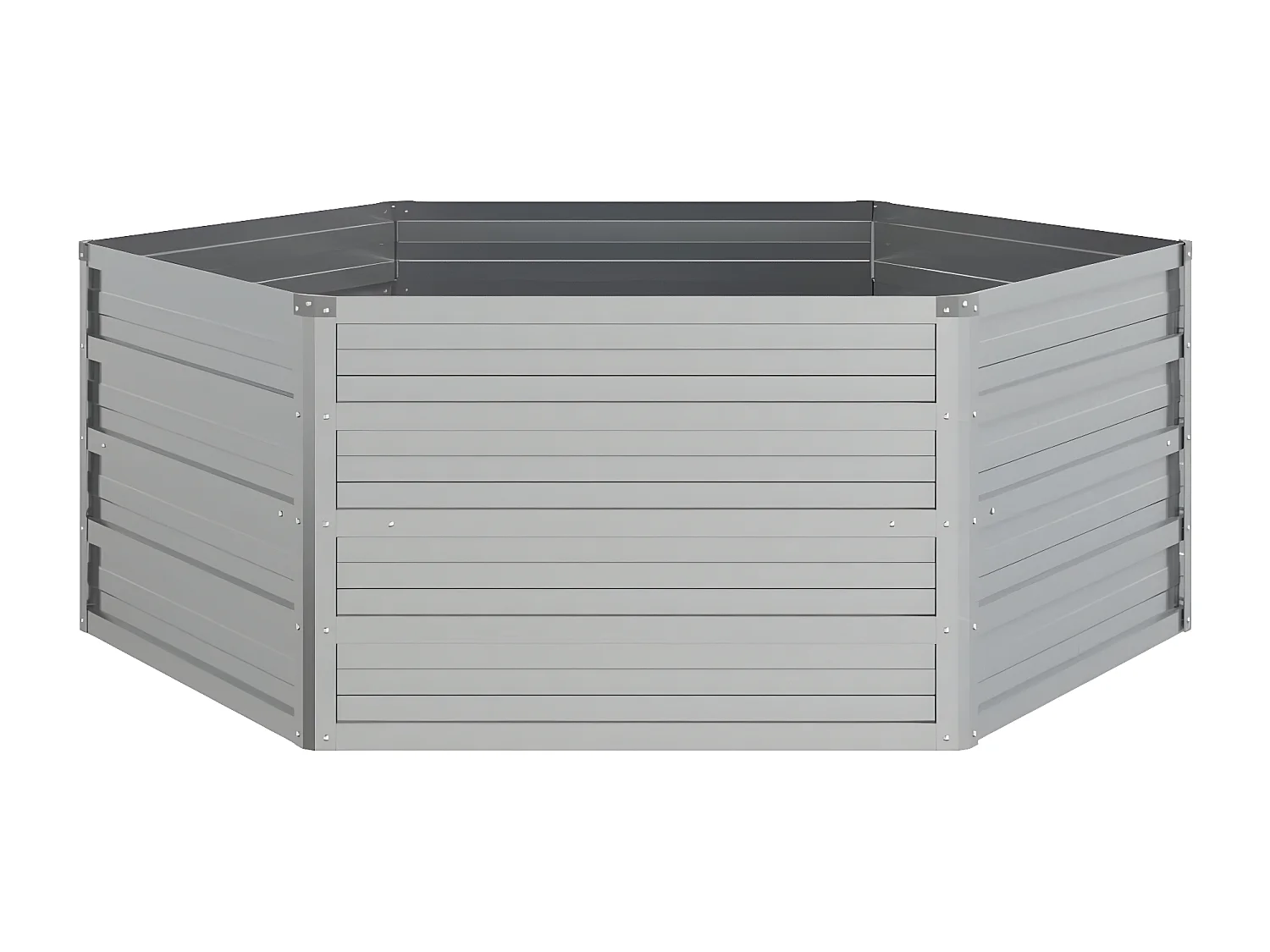 Plantenbak verhoogd 129x45 cm gegalvaniseerd staal zilverkleur