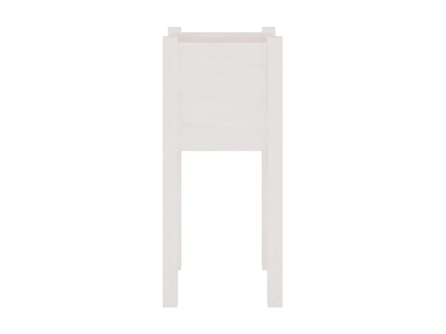 Jardinière d'extérieur Blanc 31x31x70 cm Bois de pin massif BE9755