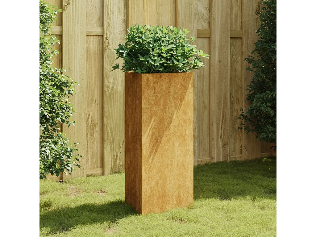 Jardinière 40x34,5x75 cm acier corten BE2251