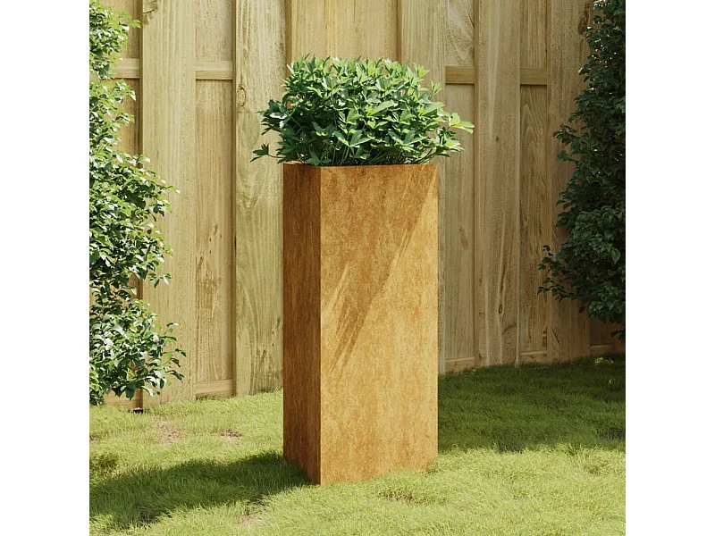 Jardinière 40x34,5x75 cm acier corten BE2251