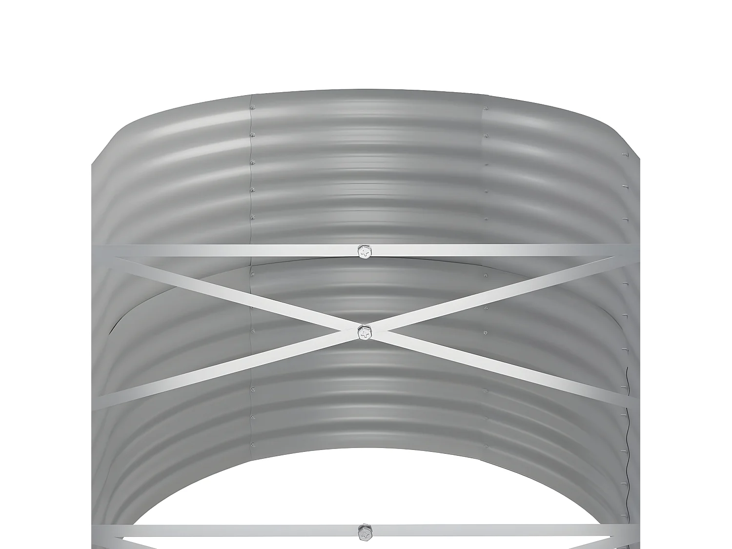 Jardinera arriate acero recubrimiento polvo marrón 368x80x68 cm ES24076