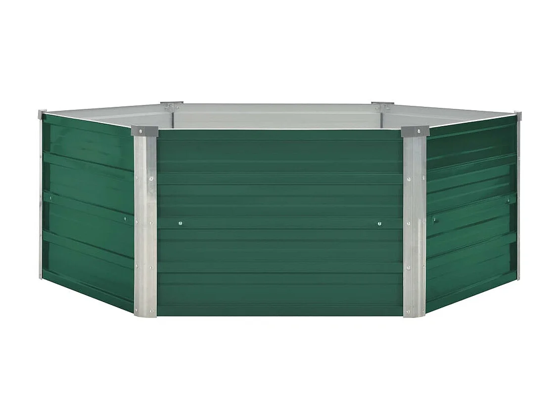 Jardinière 129 x 129 x 46 cm cm Acier galvanisé Vert BE8628