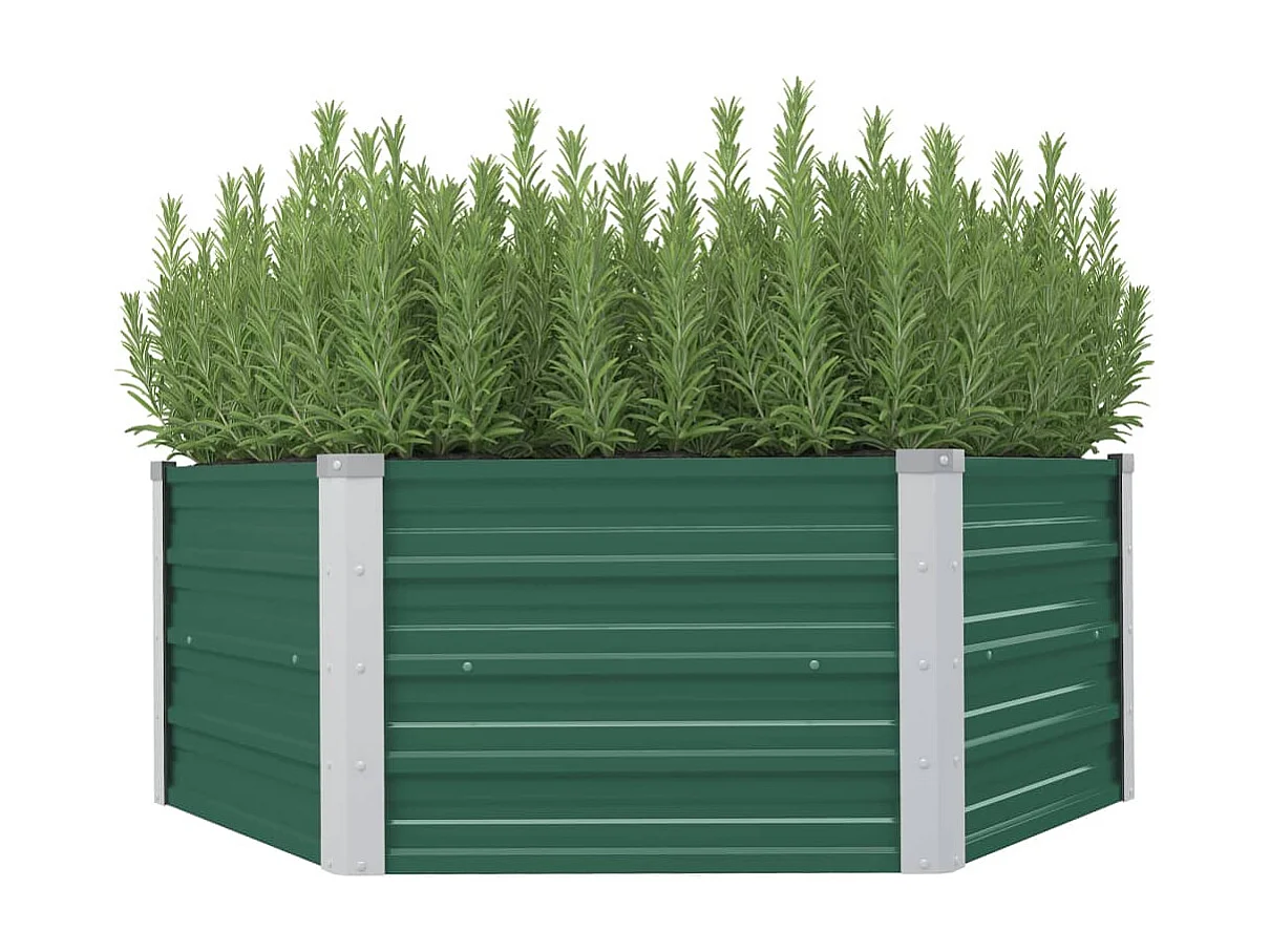 Jardinière 129 x 129 x 46 cm cm Acier galvanisé Vert BE8628