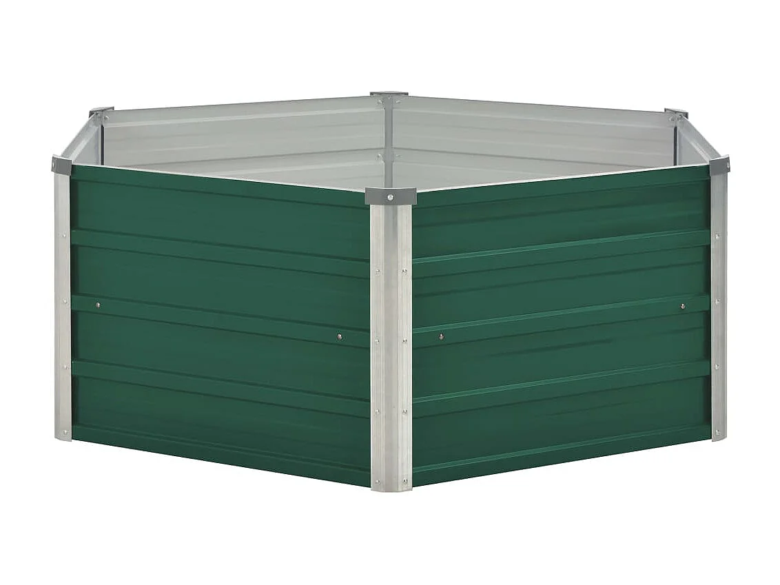 Jardinière 129 x 129 x 46 cm cm Acier galvanisé Vert BE8628