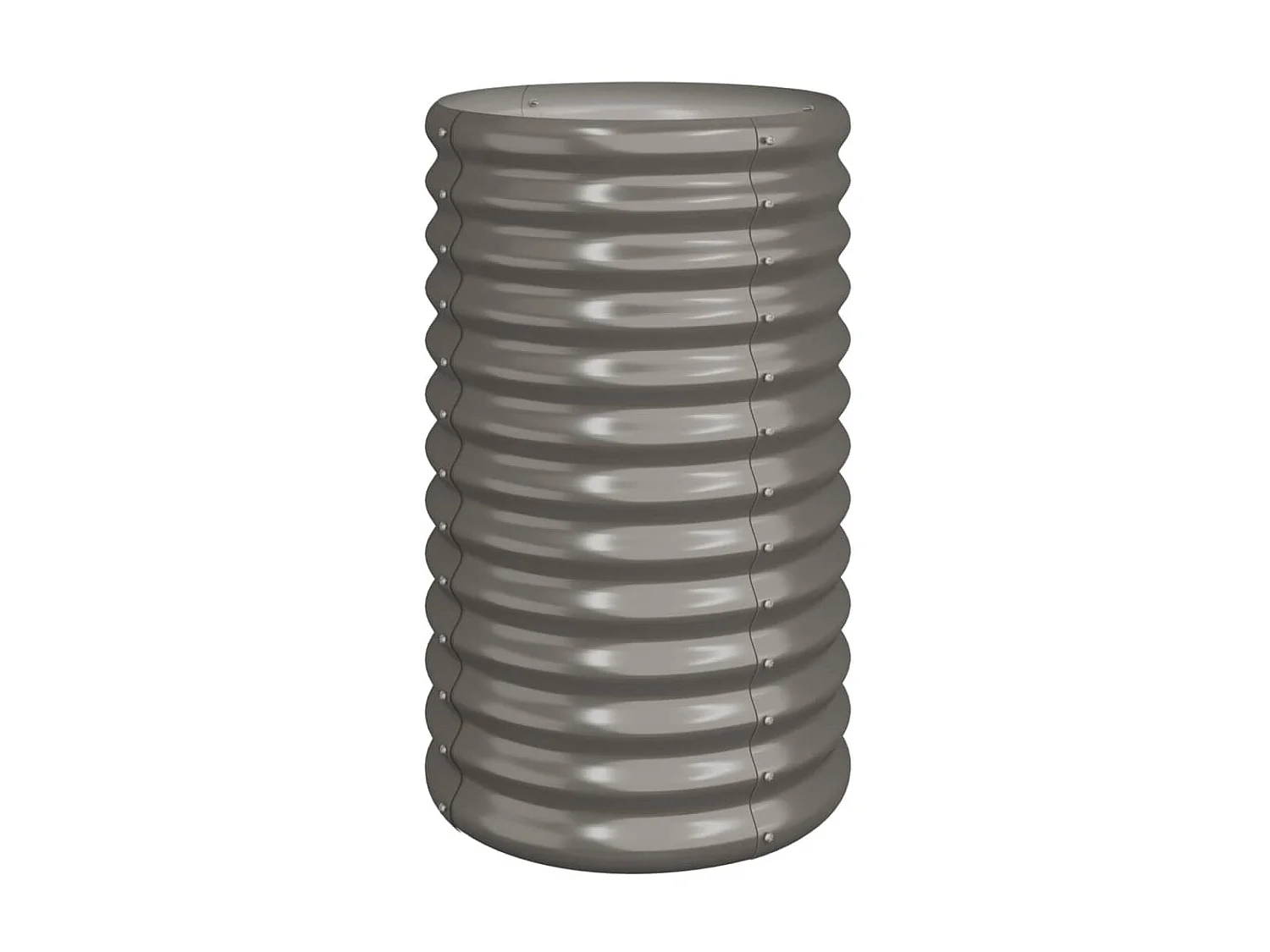 Jardinière de jardin Acier enduit de poudre 40x40x68 cm Gris BE8556