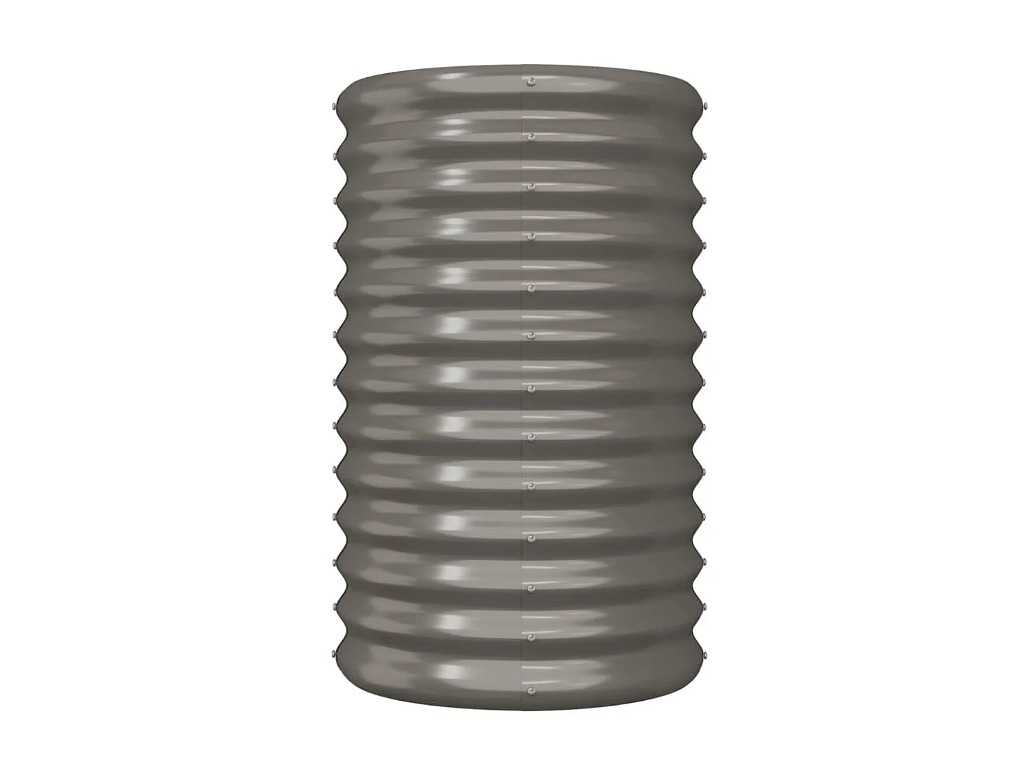 Jardinière de jardin Acier enduit de poudre 40x40x68 cm Gris BE8556