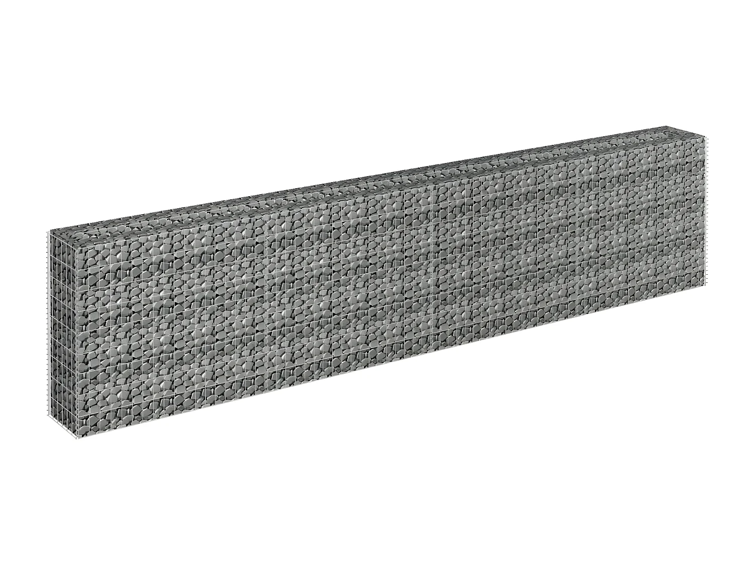 Arriate de gaviones de acero galvanizado 360x30x90 cm ES77022