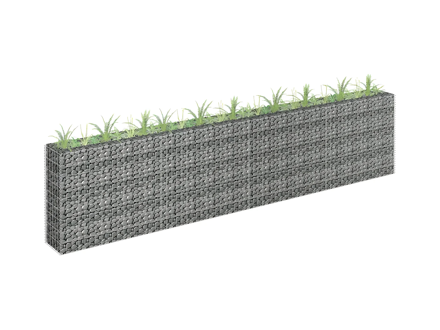 Lit surélevé à gabion Acier galvanisé 360x30x90 cm WVGQ5866