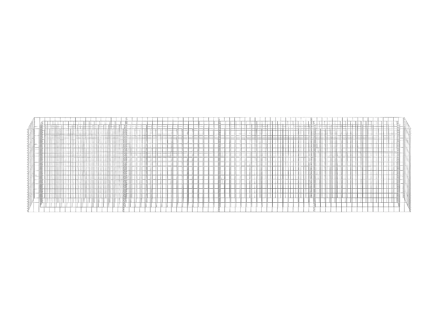 Lit surélevé à gabion Acier galvanisé 360x30x90 cm WVGQ5866