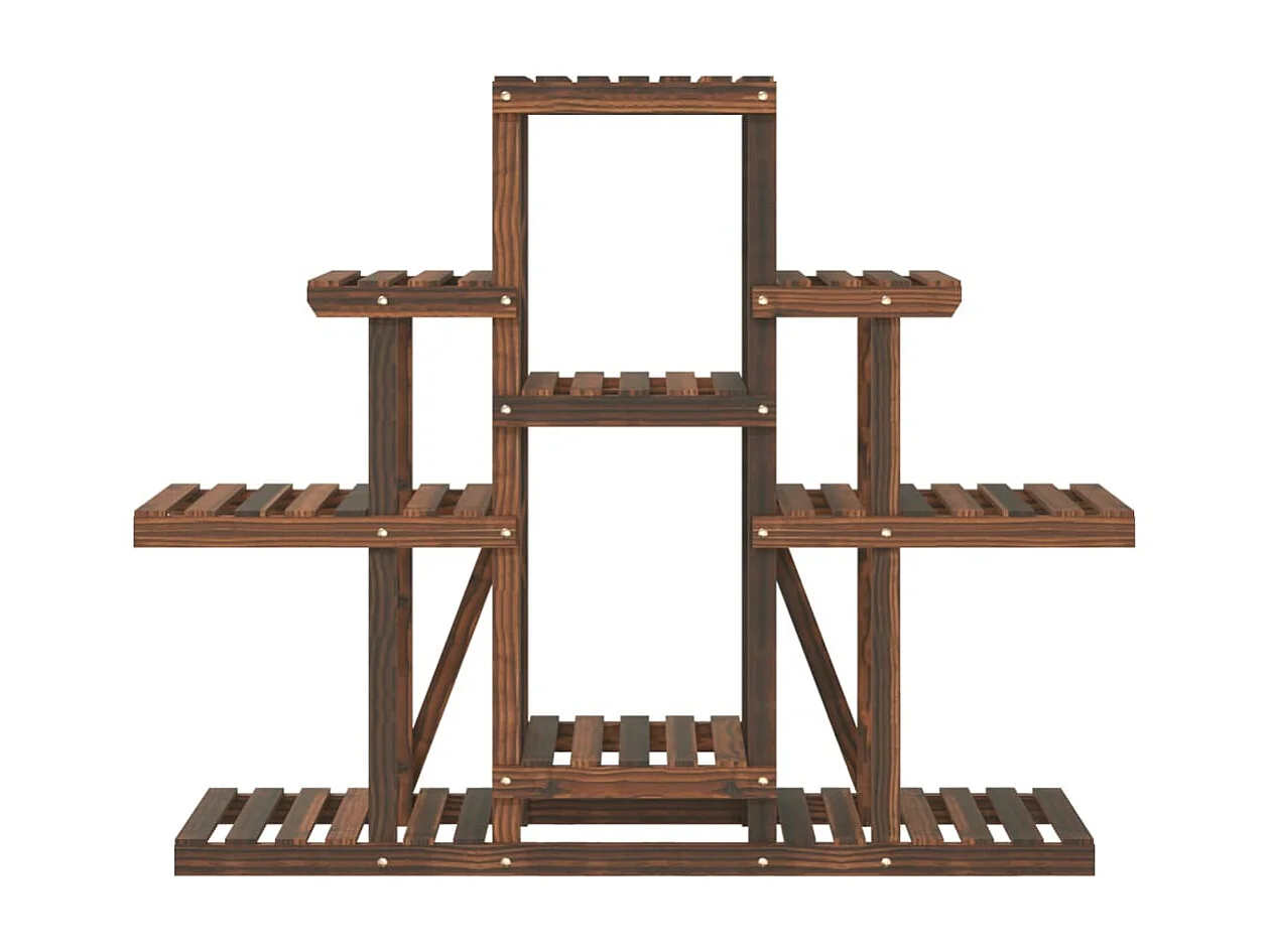 Soporte para flores madera maciza abeto 110x25x96 cm ES80101