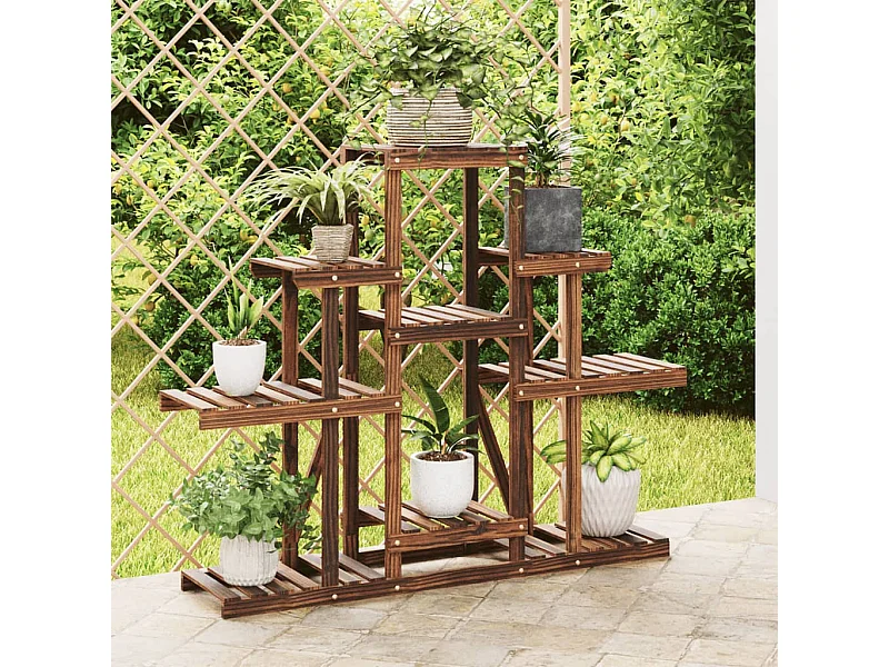 Jardinière Support à fleurs 110x25x96 cm bois massif de sapin BE3646