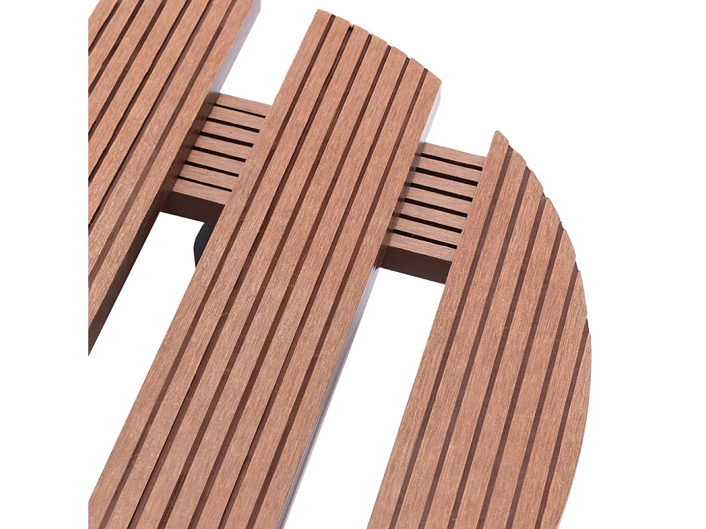 Carrinhos para vasos de plantas 4 pcs Ø30x7,5 cm WPC castanho PT277586