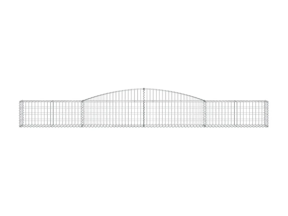 Cesta de gaviones forma arco hierro galvanizado 400x30x40/60 cm ES44417