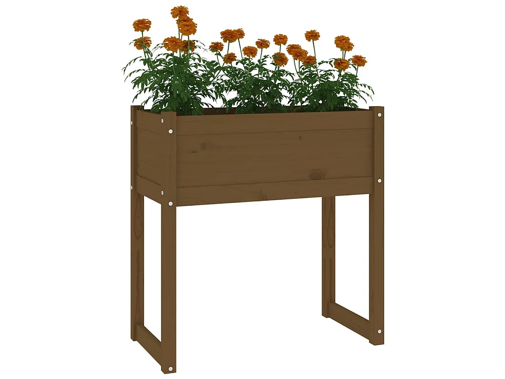 Jardinière Marron miel 78x40x81 cm Bois massif de pin BE3888