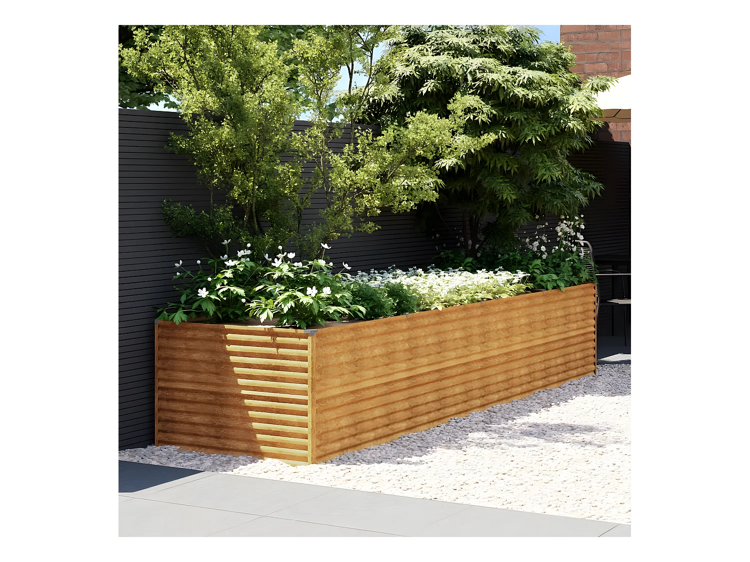 Jardinera acero corten 386x100x69 cm ES44108
