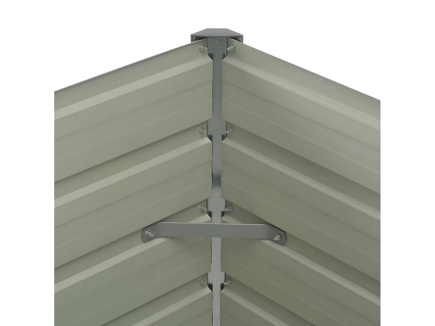 Canteiro jardim elevado 100x100x77 cm aço galvanizado antracite PT611719