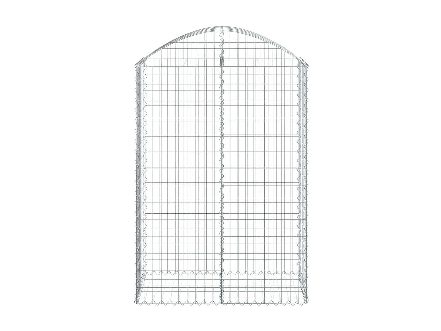 Panier de gabions arqué 100x50x140/160 cm Fer galvanisé WVGQ4630