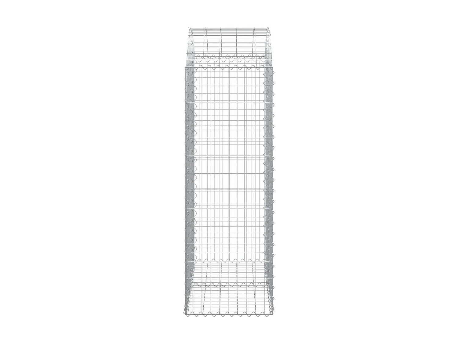Panier de gabions arqué 100x50x140/160 cm Fer galvanisé WVGQ4630