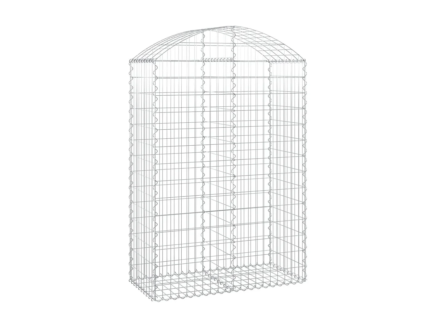Panier de gabions arqué 100x50x140/160 cm Fer galvanisé WVGQ4630