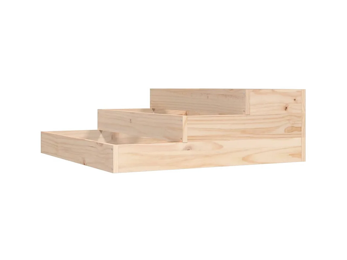 Jardinière 78x78x27 cm Bois massif de pin BE6226