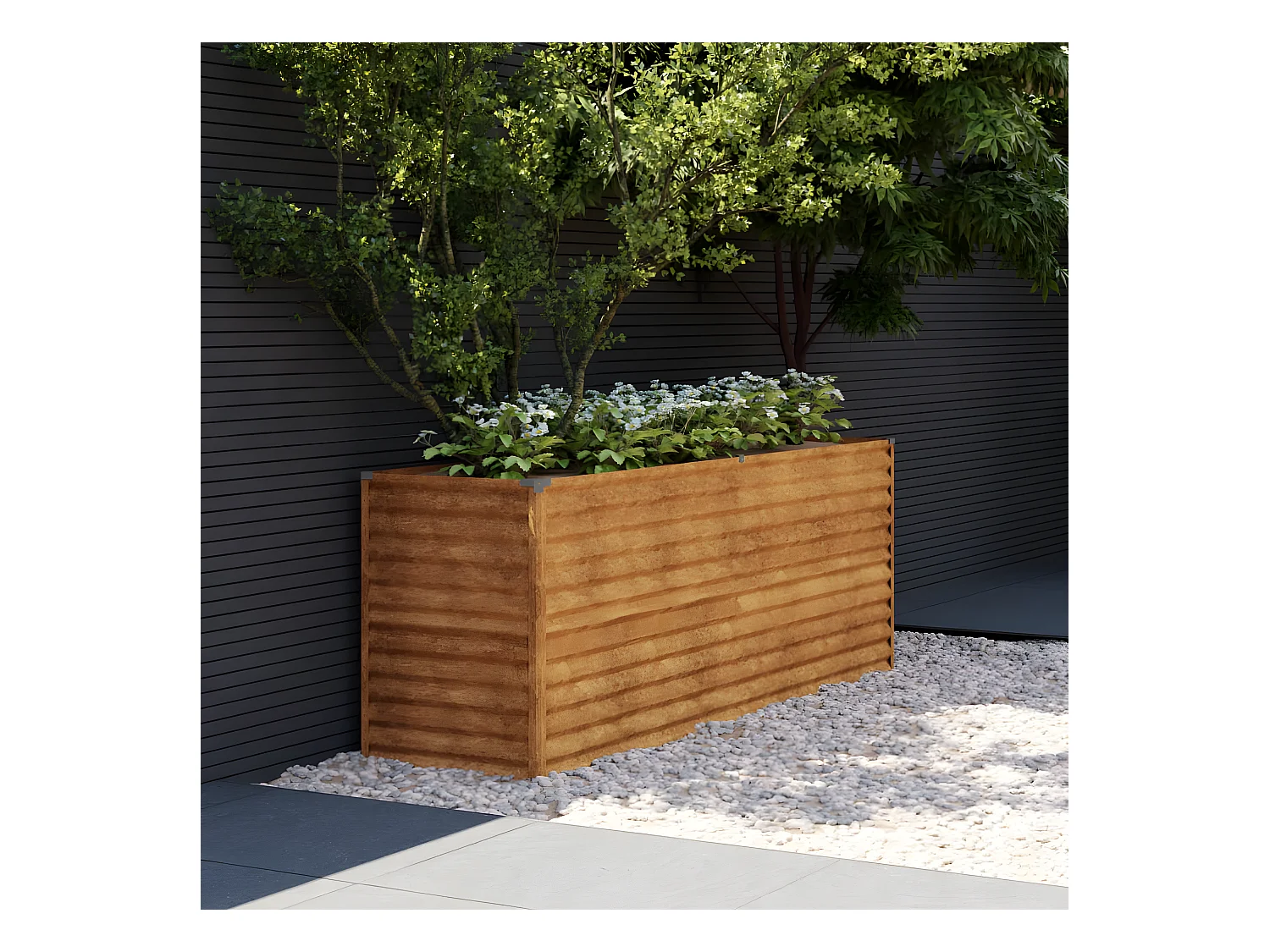 Jardinera acero corten 196x50x69 cm ES11073