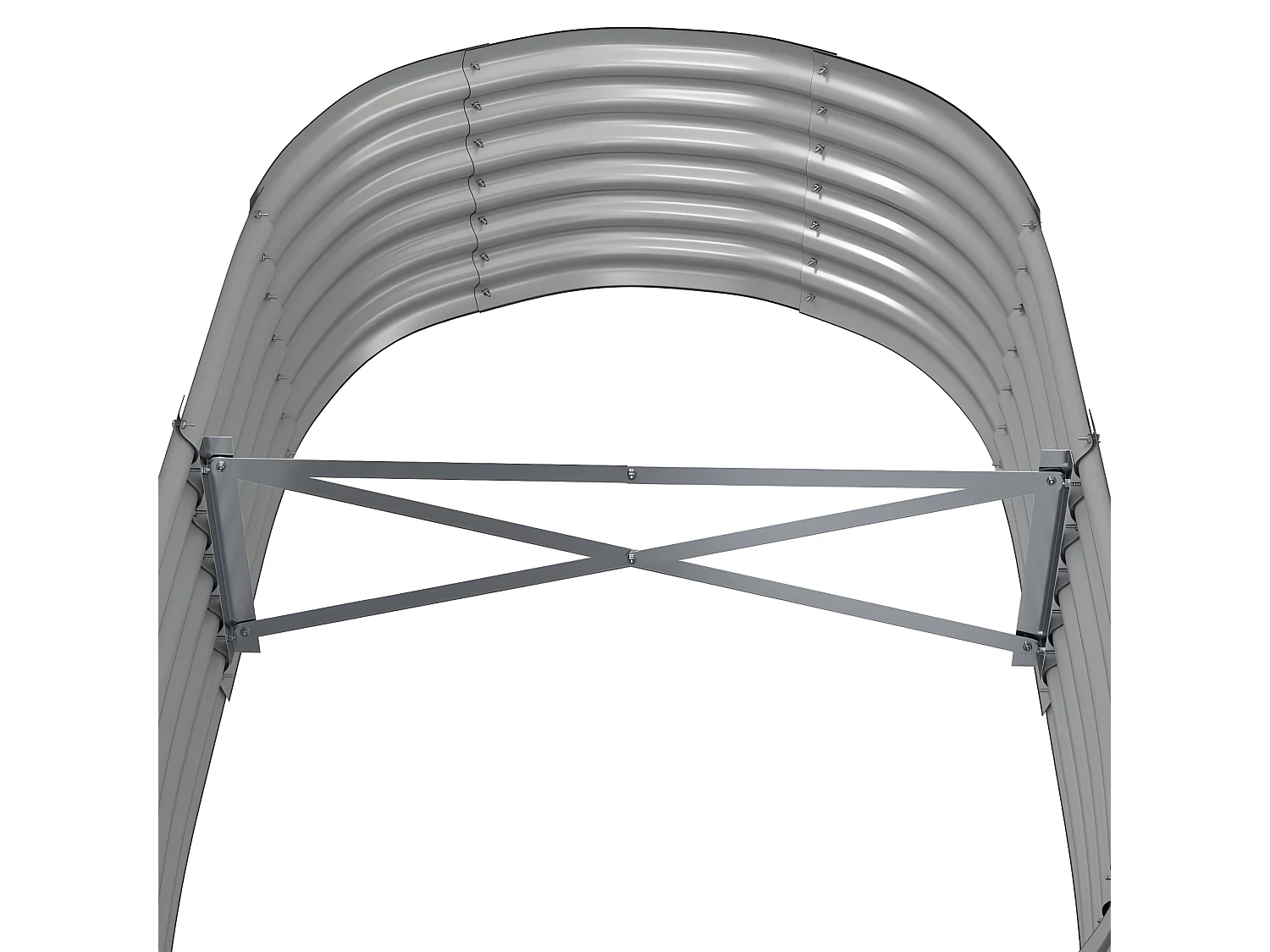 Jardinera arriate acero recubrimiento polvo gris 152x80x36 cm ES36506