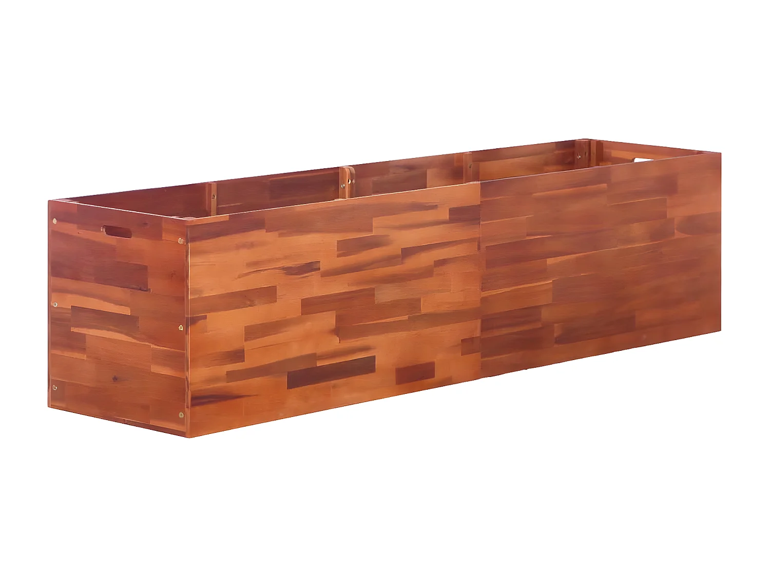Jardinera de madera de acacia 200x50x50 cm ES78776
