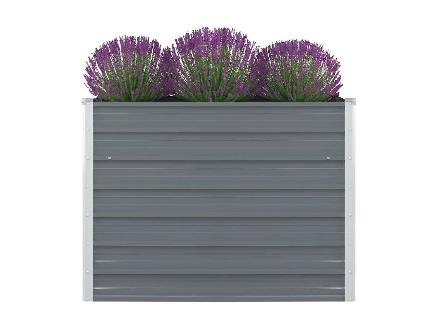 Plantenbak verhoogd 100x100x77 cm gegalvaniseerd staal grijs NL920514